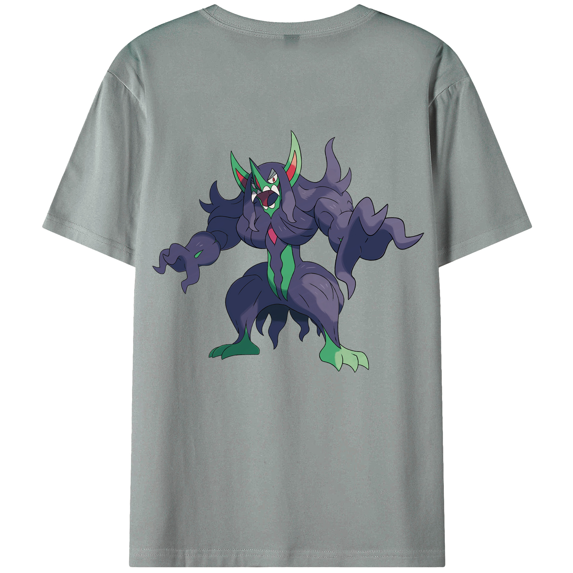 （画像用） ポケットモンスター Pokémon 綿100％ メンズ半袖Tシャツ（バックプリント） 通気性